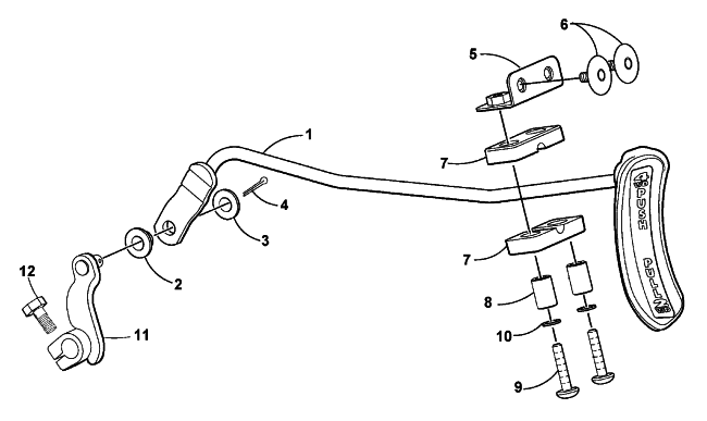 Parts Diagram for Arctic Cat 2001 250 4X4 ATV FRONT SHIFT LINKAGE ASSEMBLY