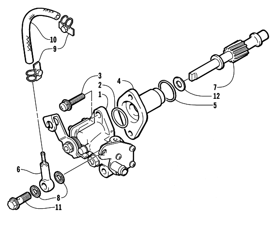 Parts Diagram for Arctic Cat 2001 MOUNTAIN CAT 1000 SNOWMOBILE OIL PUMP