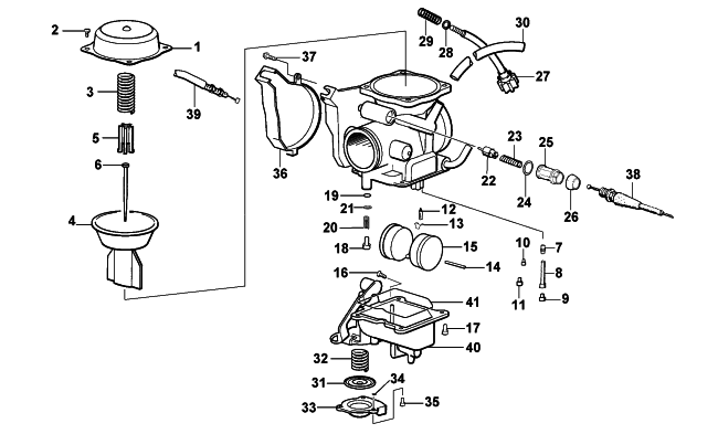 Parts Diagram for Arctic Cat 2002 400 4X4/500 MANUAL TRANSMISSION (500 ) ATV CARBURETOR
