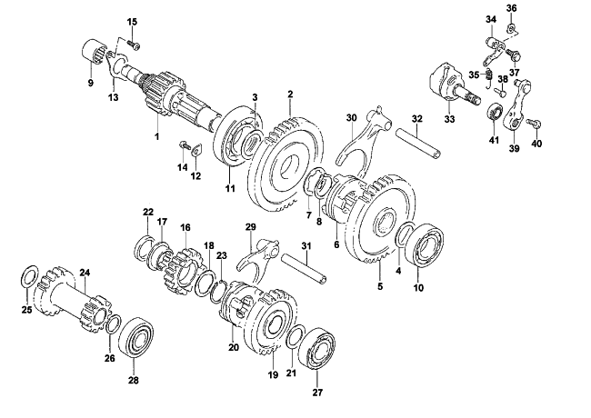 Parts Diagram for Arctic Cat 2002 250 2x4 () ATV SECONDARY TRANSMISSION ASSEMBLY