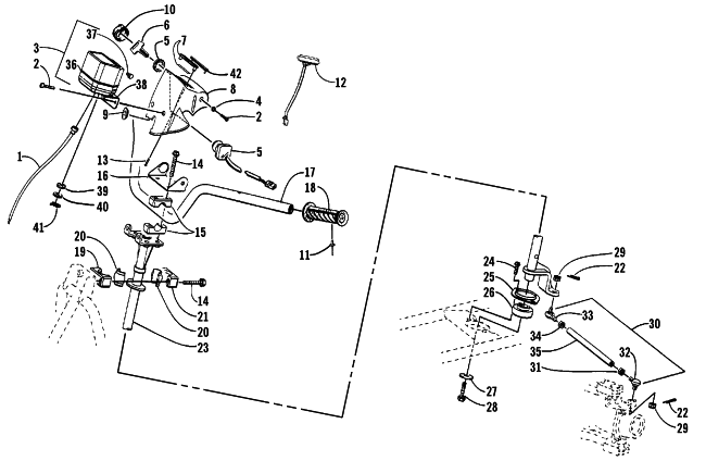 Parts Diagram for Arctic Cat 2001 250 2X4 ATV STEERING ASSEMBLY