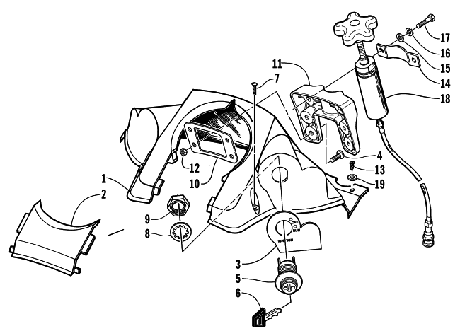 Parts Diagram for Arctic Cat 2001 MOUNTAIN CAT 600 EFI LE () SNOWMOBILE CONSOLE AND SWITCH ASSEMBLY (LE)