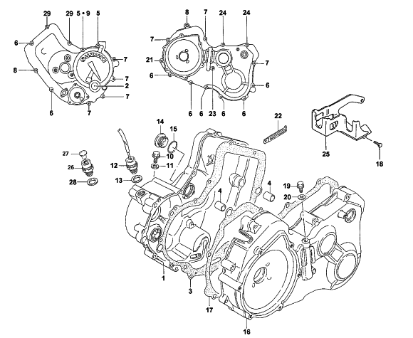 Parts Diagram for Arctic Cat 2001 250 4X4 ATV CRANKCASE COVER ASSEMBLY