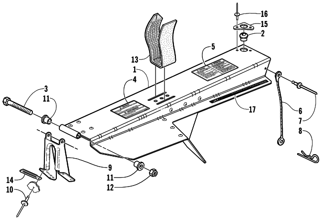 Parts Diagram for Arctic Cat 2001 MOUNTAIN CAT 800 () SNOWMOBILE BELT GUARD ASSEMBLY