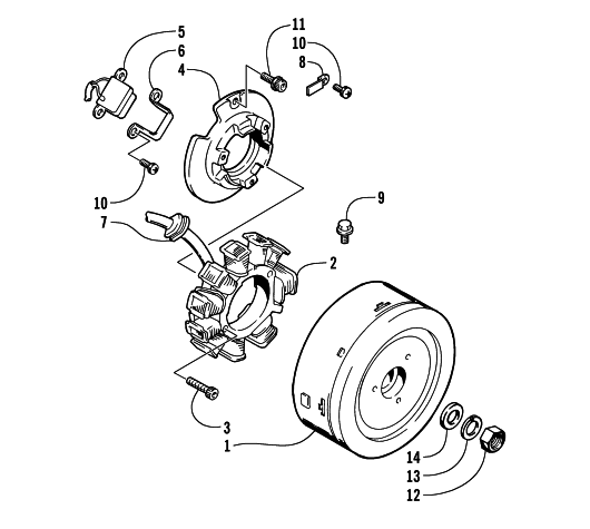 Parts Diagram for Arctic Cat 2001 ZL 500 EFI ESR SNOWMOBILE MAGNETO