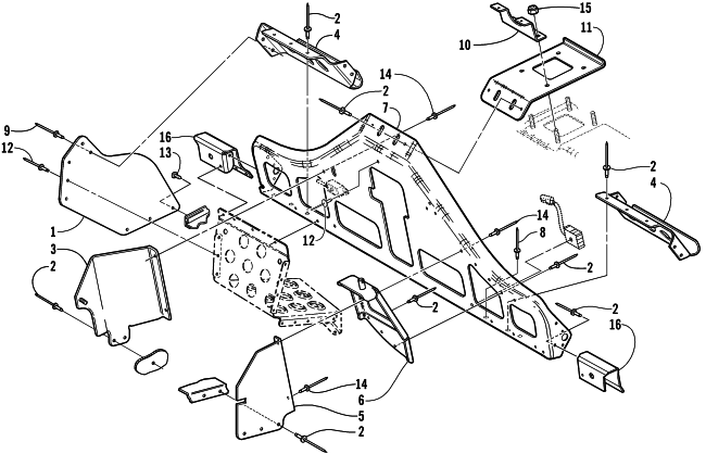 Parts Diagram for Arctic Cat 2001 Z 440 SNO PRO () SNOWMOBILE STEERING SUPPORT ASSEMBLY