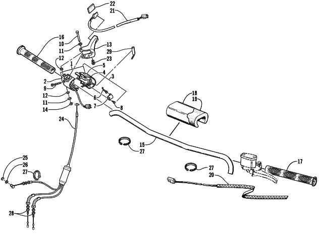 Parts Diagram for Arctic Cat 2001 Z 440 SNO PRO () SNOWMOBILE HANDLEBAR AND CONTROLS