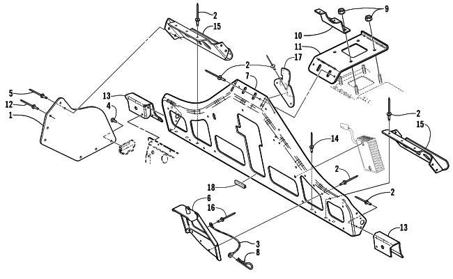 Parts Diagram for Arctic Cat 2001 ZR 440 SNO PRO (SNO-CROSS - ) SNOWMOBILE STEERING SUPPORT ASSEMBLY