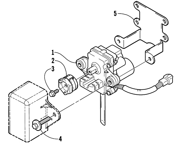 Parts Diagram for Arctic Cat 2001 ZR 500 () SNOWMOBILE SERVOMOTOR ASSEMBLY