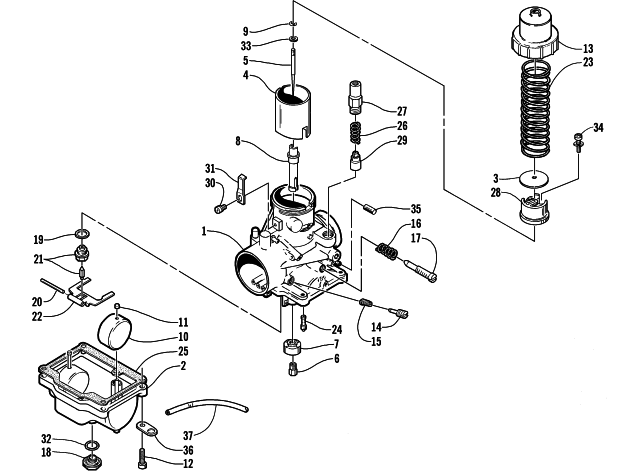 Parts Diagram for Arctic Cat 2002 Z 440 SNO PRO () SNOWMOBILE CARBURETOR