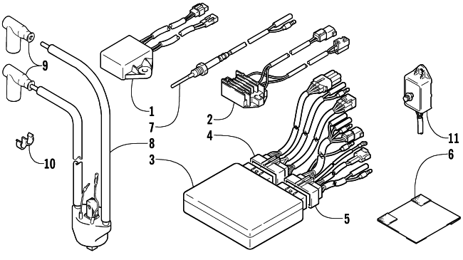 Parts Diagram for Arctic Cat 2001 ZR 440 SNO PRO (SNO-CROSS - ) SNOWMOBILE ELECTRICAL