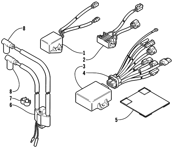 Parts Diagram for Arctic Cat 2002 ZR 500 CC () SNOWMOBILE ELECTRICAL