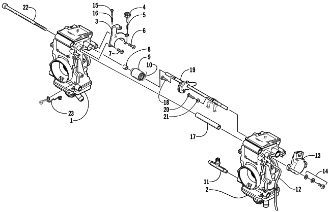 Parts Diagram for Arctic Cat 2001 ZR 500 () SNOWMOBILE CARBURETOR - EXTERNAL PARTS