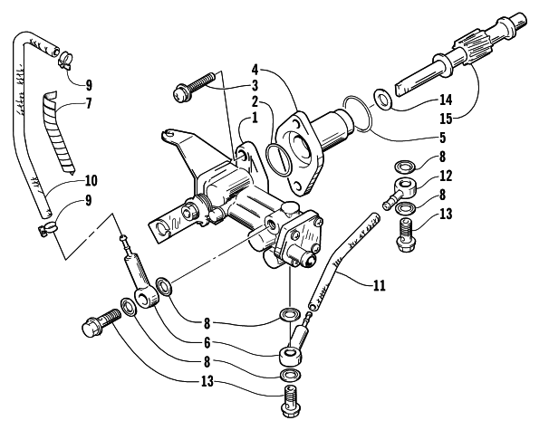 Parts Diagram for Arctic Cat 2001 TRIPLE TOURING 600 () SNOWMOBILE OIL PUMP