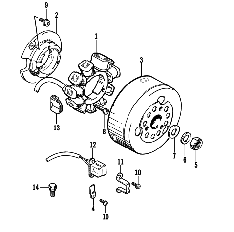 Parts Diagram for Arctic Cat 2001 ZRT 600 LE SNOWMOBILE MAGNETO