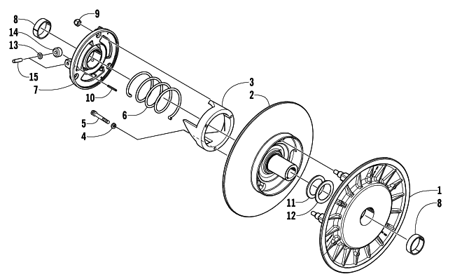 Parts Diagram for Arctic Cat 2001 Z 440 SNO PRO () SNOWMOBILE DRIVEN CLUTCH