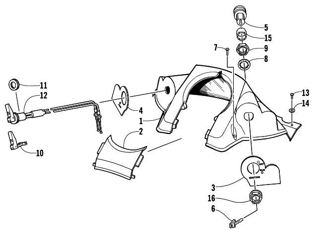 Parts Diagram for Arctic Cat 2002 ZR 500 LE SNOWMOBILE CONSOLE AND SWITCH ASSEMBLY