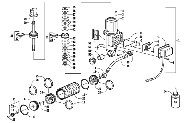 Parts Diagram for Arctic Cat 2002 ZL 600 EFI SS SNOWMOBILE REAR SUSPENSION FRONT ARM SHOCK ABSORBER