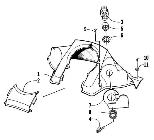 Parts Diagram for Arctic Cat 2002 ZL 600 EFI SS ( ESR) SNOWMOBILE CONSOLE AND SWITCH ASSEMBLY