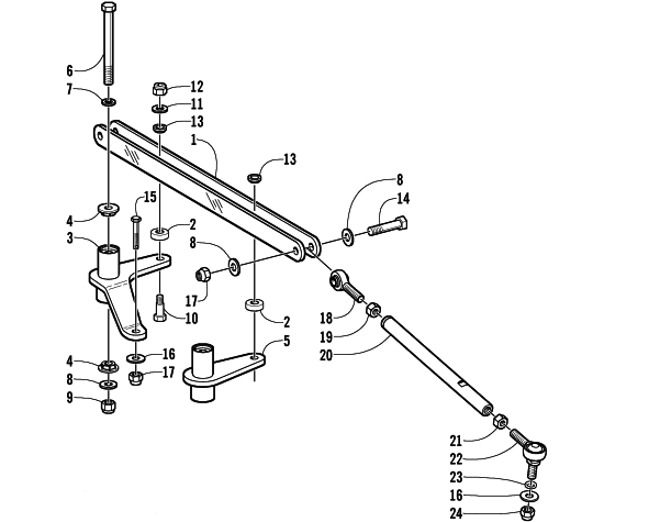 Parts Diagram for Arctic Cat 2002 ZR 600 SNOWMOBILE TIE ROD ASSEMBLY