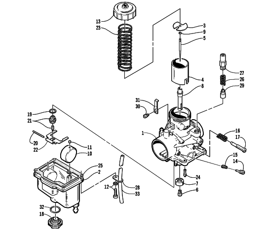 Parts Diagram for Arctic Cat 2005 PANTHER 370 R SNOWMOBILE CARBURETOR