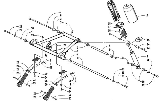 Parts Diagram for Arctic Cat 2002 ZL 600 EFI SNOWMOBILE REAR SUSPENSION FRONT ARM ASSEMBLY