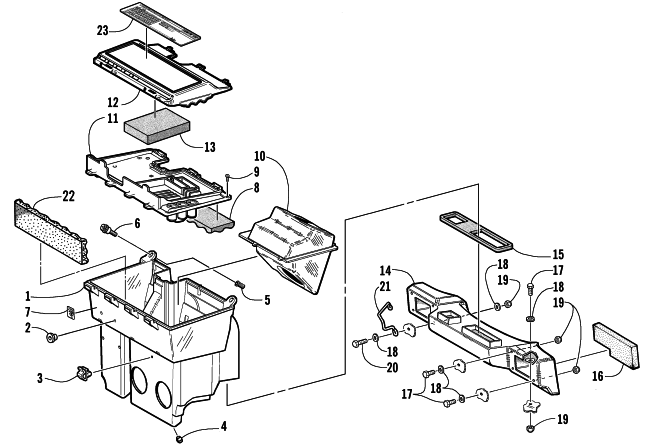 Parts Diagram for Arctic Cat 2002 Z 440 (ES) SNOWMOBILE AIR SILENCER ASSEMBLY