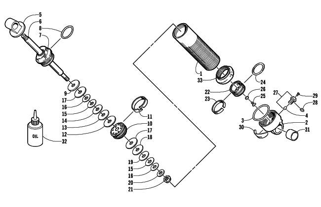 Parts Diagram for Arctic Cat 2004 ZR 900 EFI SNOWMOBILE REAR SUSPENSION FRONT ARM SHOCK ABSORBER