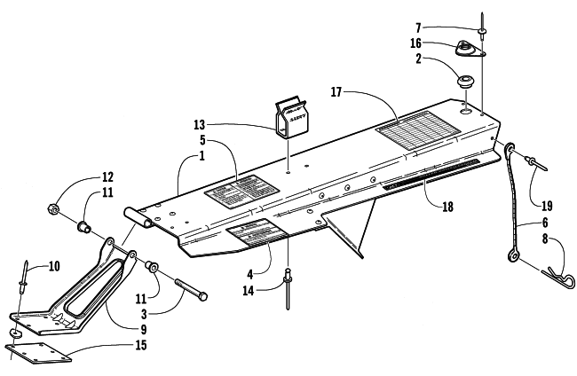 Parts Diagram for Arctic Cat 2002 BEARCAT WIDE TRACK () SNOWMOBILE BELT GUARD ASSEMBLY