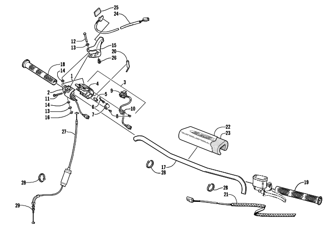 Parts Diagram for Arctic Cat 2002 ZR 600 EFI CC () SNOWMOBILE HANDLEBAR AND CONTROLS