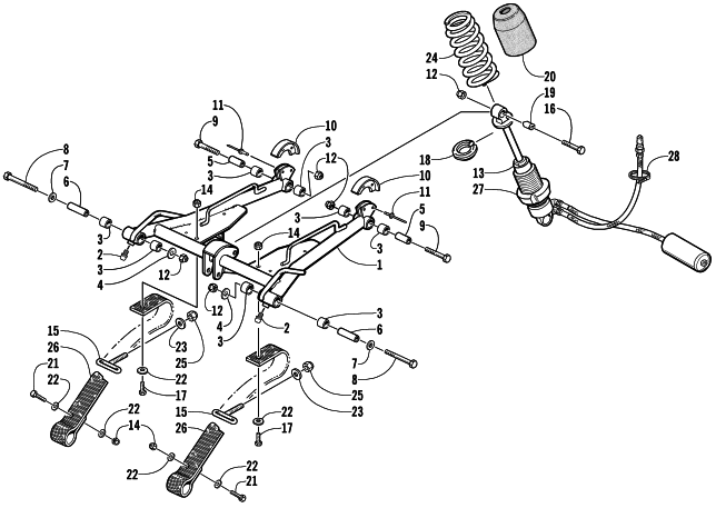 Parts Diagram for Arctic Cat 2002 ZR 800 CC () SNOWMOBILE REAR SUSPENSION FRONT ARM ASSEMBLY