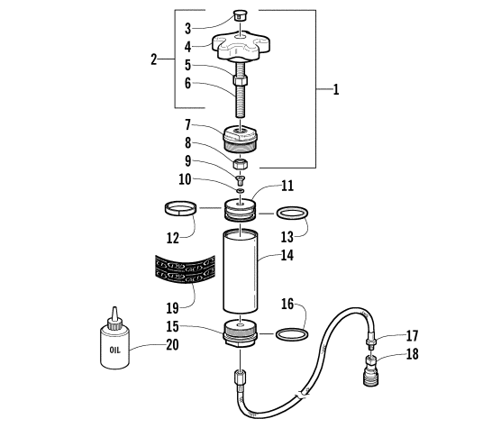 Parts Diagram for Arctic Cat 2002 ZR 500 CC () SNOWMOBILE REMOTE SHOCK LIMITER ASSEMBLY