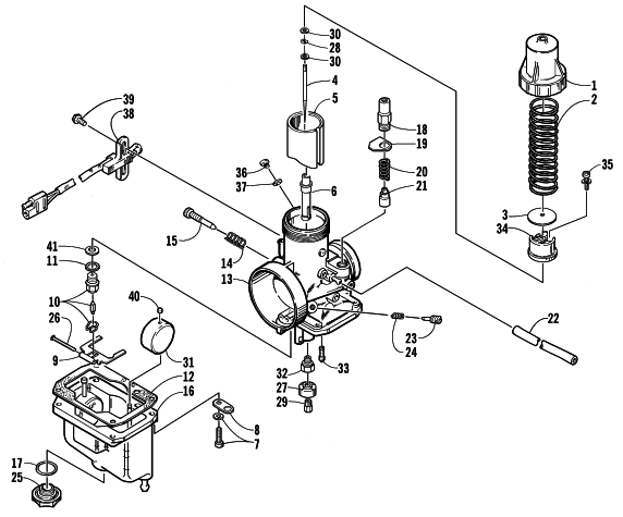 Parts Diagram for Arctic Cat 2003 ZL 550 SNOWMOBILE VM38-424 (Assembly p/n 0770-379)