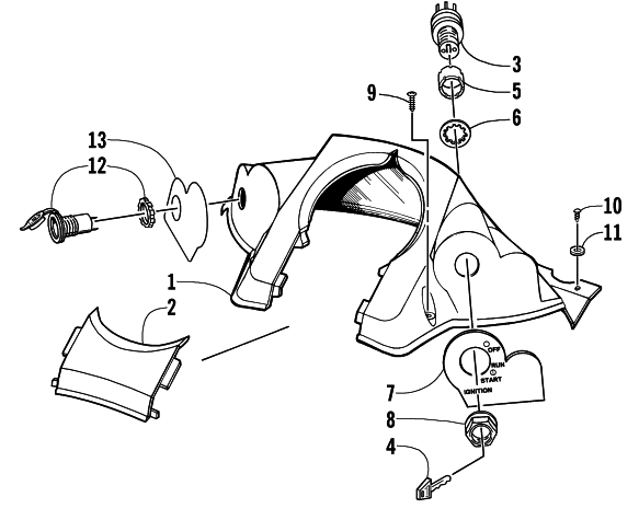 Parts Diagram for Arctic Cat 2002 PANTERA 800 EFI ESR () SNOWMOBILE CONSOLE AND SWITCH ASSEMBLY