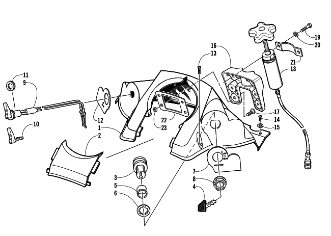Parts Diagram for Arctic Cat 2002 ZR 500 CC () SNOWMOBILE CONSOLE AND SWITCH ASSEMBLY