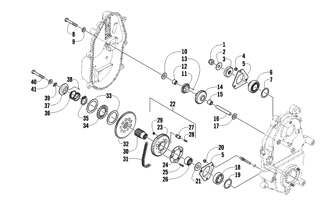 Parts Diagram for Arctic Cat 2002 Z 570 SNOWMOBILE DRIVE/REVERSE DROPCASE ASSEMBLY