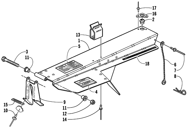 Parts Diagram for Arctic Cat 2001 ZL 550 (ESR) SNOWMOBILE BELT GUARD ASSEMBLY