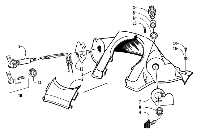 Parts Diagram for Arctic Cat 2002 MOUNTAIN CAT 800 SNOWMOBILE CONSOLE AND SWITCH ASSEMBLY