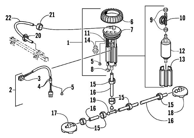 Parts Diagram for Arctic Cat 2002 ZR 800 EFI CC () SNOWMOBILE FUEL PUMP ASSEMBLY