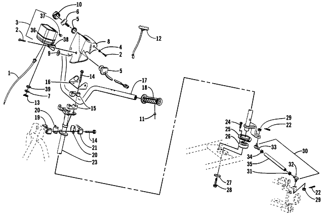 Parts Diagram for Arctic Cat 2002 300 4x4 () ATV STEERING ASSEMBLY