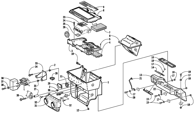 Parts Diagram for Arctic Cat 2002 ZR 800 EFI SNOWMOBILE AIR SILENCER ASSEMBLY