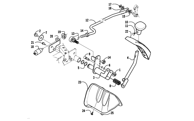 Parts Diagram for Arctic Cat 2004 300 4X4 ATV REVERSE SHIFT LEVER ASSEMBLY