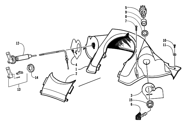 Parts Diagram for Arctic Cat 2002 MOUNTAIN CAT 1000 SNOWMOBILE CONSOLE AND SWITCH ASSEMBLY