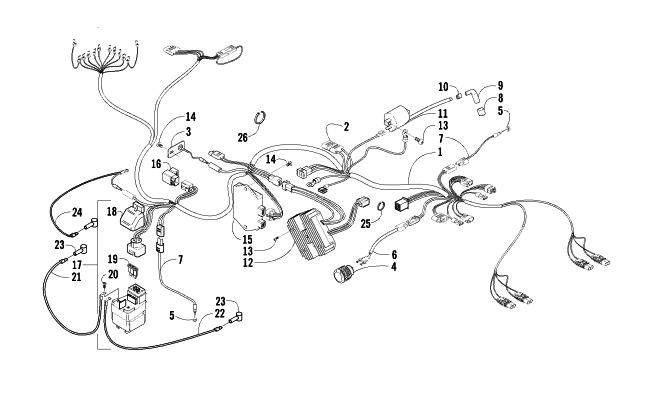 Parts Diagram for Arctic Cat 2002 400 4x4 MANUAL TRANSMISSION () ATV WIRING HARNESS ASSEMBLY