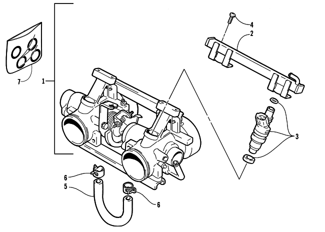 Parts Diagram for Arctic Cat 2003 PANTERA 800 EFI ESR () SNOWMOBILE THROTTLE BODY ASSEMBLY