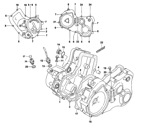 Parts Diagram for Arctic Cat 2002 300 2x4 () ATV CRANKCASE COVER ASSEMBLY