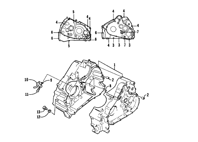 Parts Diagram for Arctic Cat 2002 400 4X4 MANUAL TRANSMISSION () ATV CRANKCASE ASSEMBLY