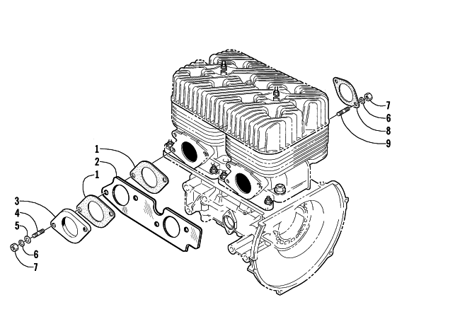 Parts Diagram for Arctic Cat 2002 PANTHER 570 (ESR) SNOWMOBILE INTAKE ASSEMBLY