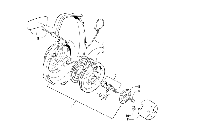 Parts Diagram for Arctic Cat 2002 Z 570 SNOWMOBILE RECOIL STARTER