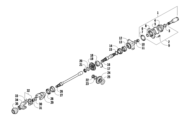 Parts Diagram for Arctic Cat 2002 375 AUTOMATIC TRANSMISSION (2X4 ) ATV SECONDARY DRIVE ASSEMBLY
